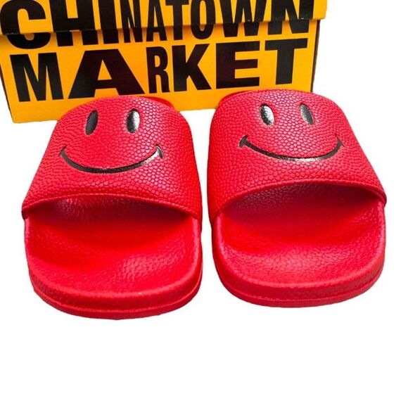 Chinatown Market Other - CTM Smiley Red Black Slide Size 6 Comfortable Summer Sandals For Men & Women Box